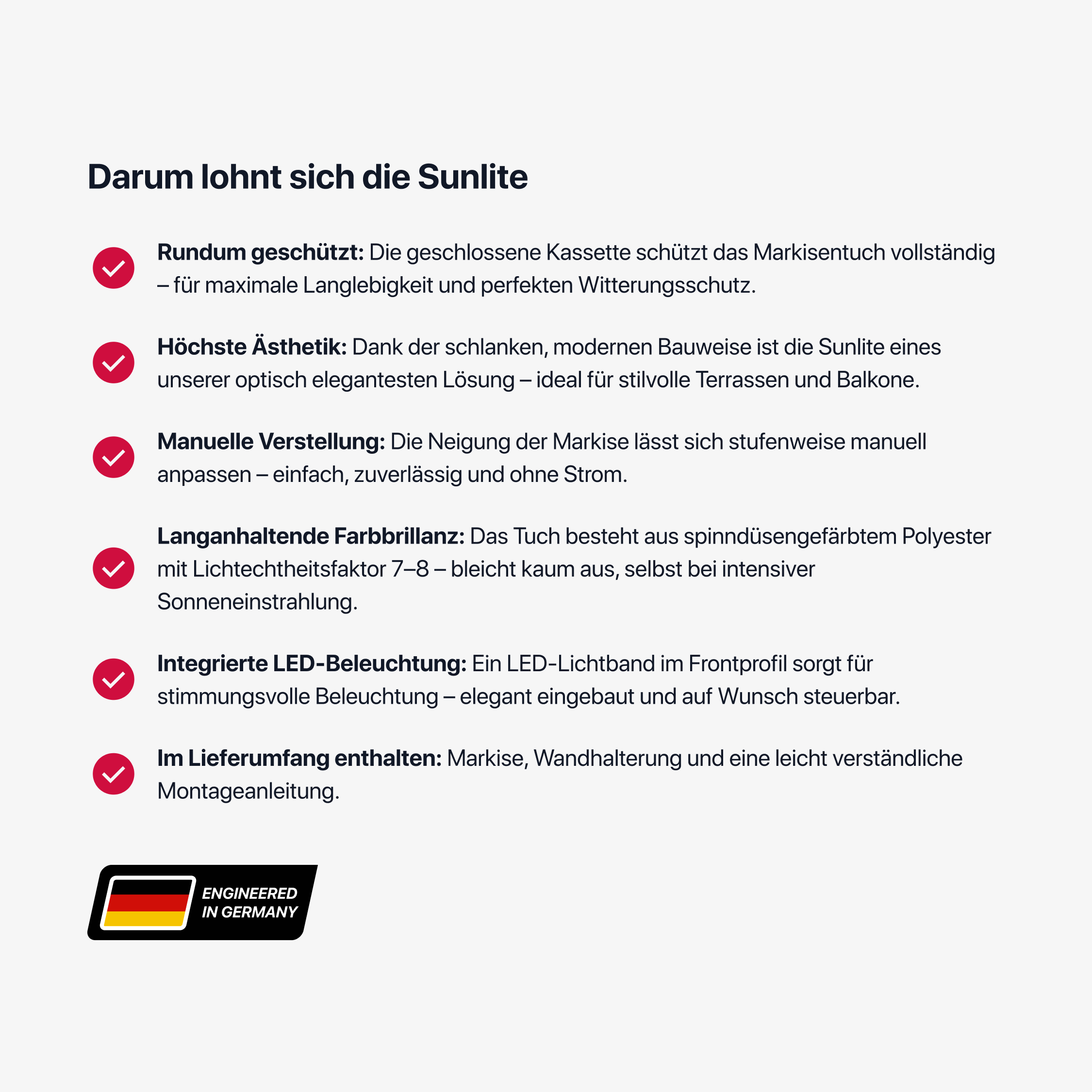 Vollkassetttenmarkise Sunlite