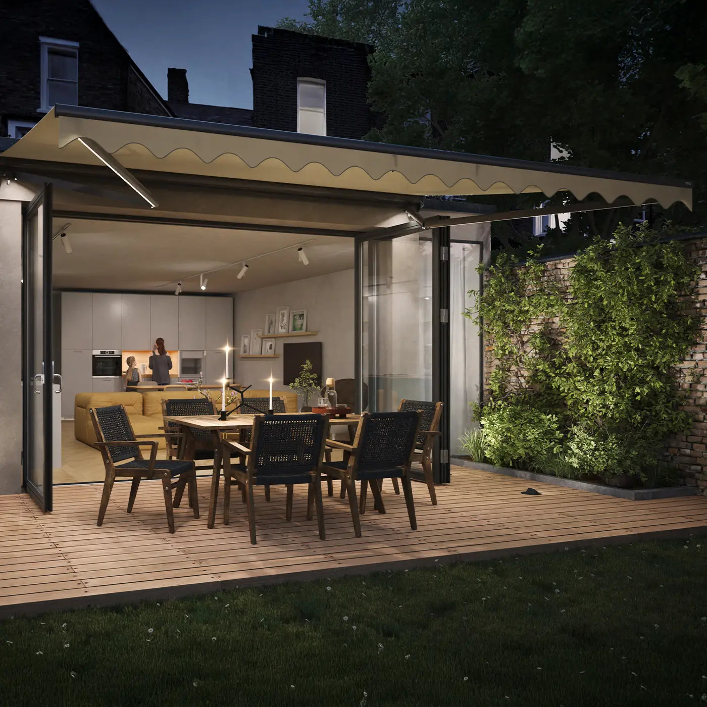 Halbkassettenmarkise Sun Led