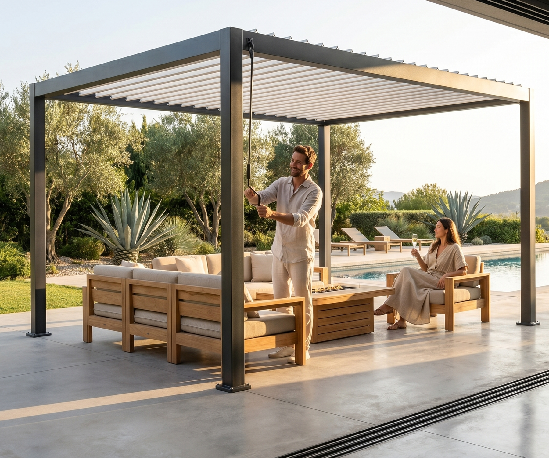 freistehende pergola markise Freistehende Aluminium Pergola | Luma ab 2.900 €